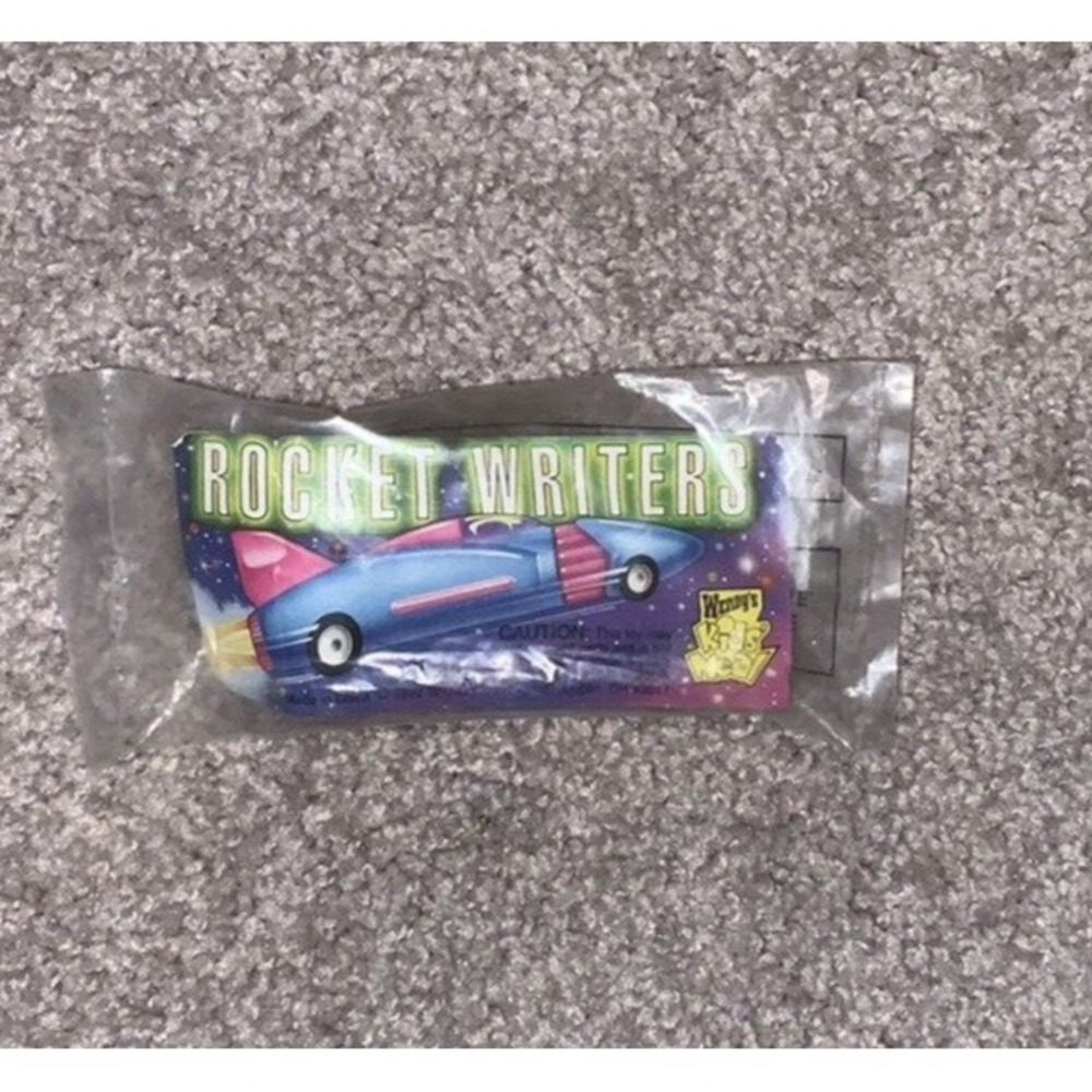 Wendy's 1992 ROCKET WRITERS Pullback Car‎ BALLPOINT Pen Yellow/Black NEW